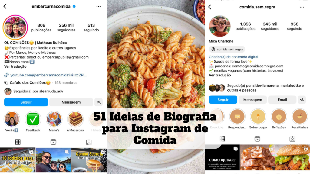 biografia para instagram de comida