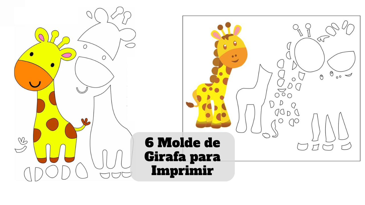 molde de girafa para imprimir