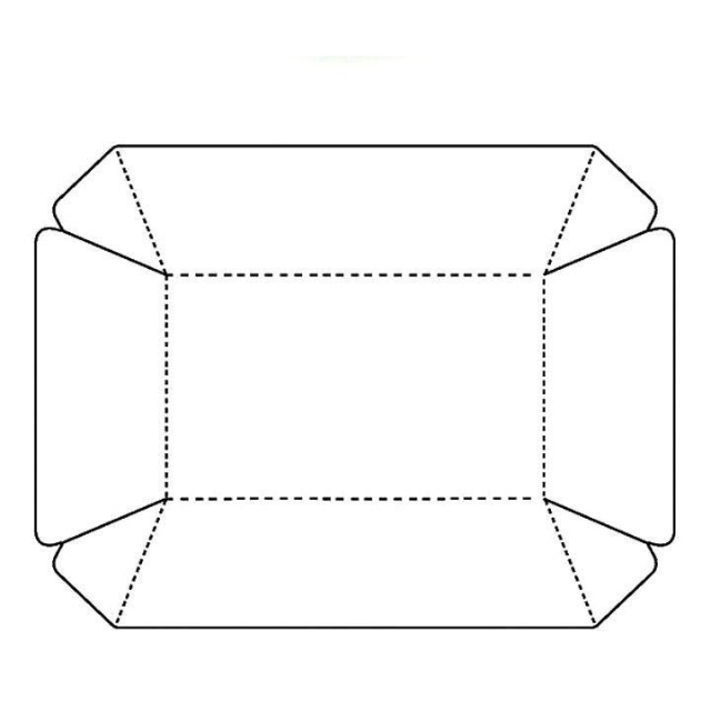 molde de caixa cesta para imprimir