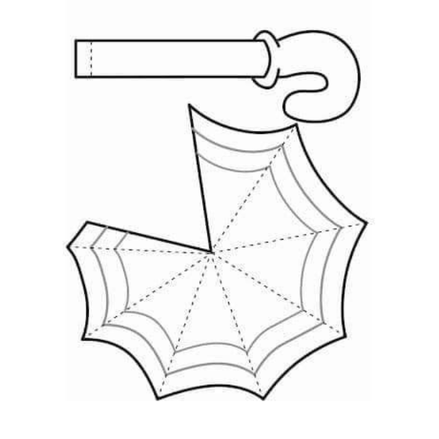 molde de guarda chuva para imprimir