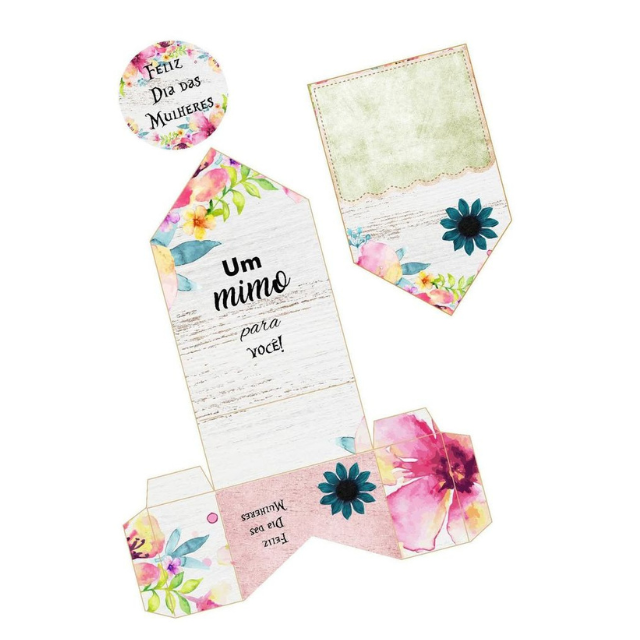 molde de caixa envelope para imprimir