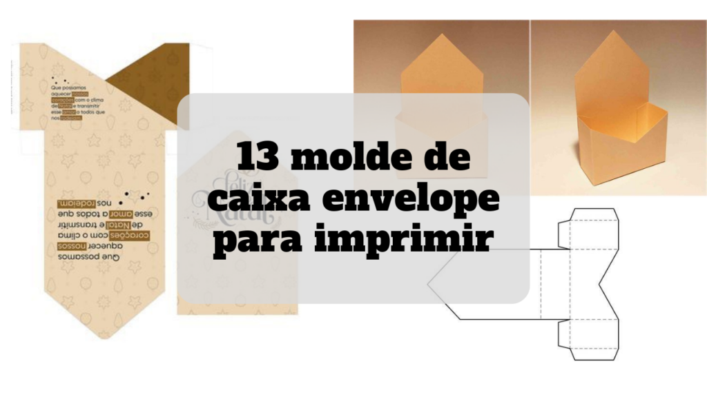molde de caixa envelope para imprimir