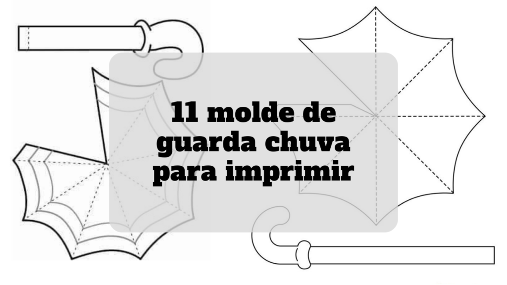 molde de guarda chuva para imprimir