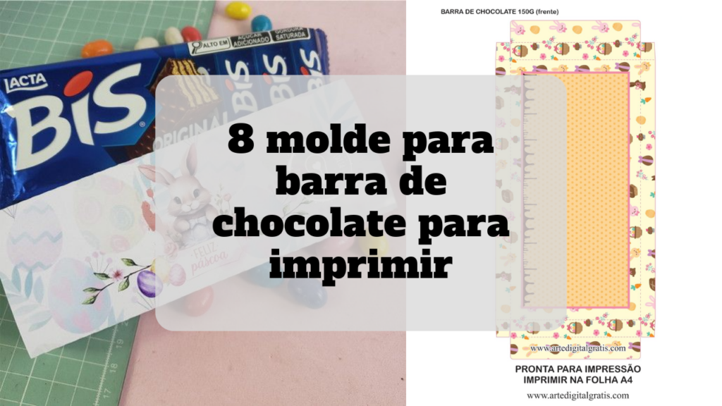 molde para barra de chocolate para imprimir