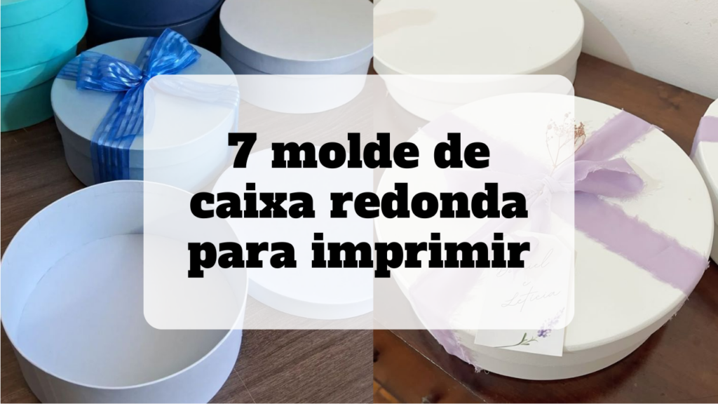 molde de caixa redonda para imprimir