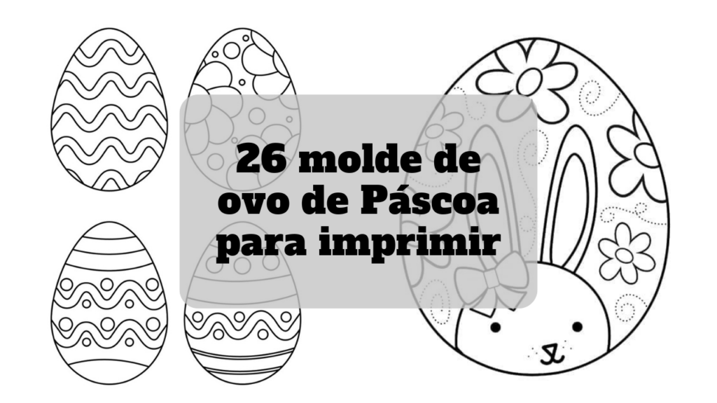 molde de ovo de páscoa para imprimir