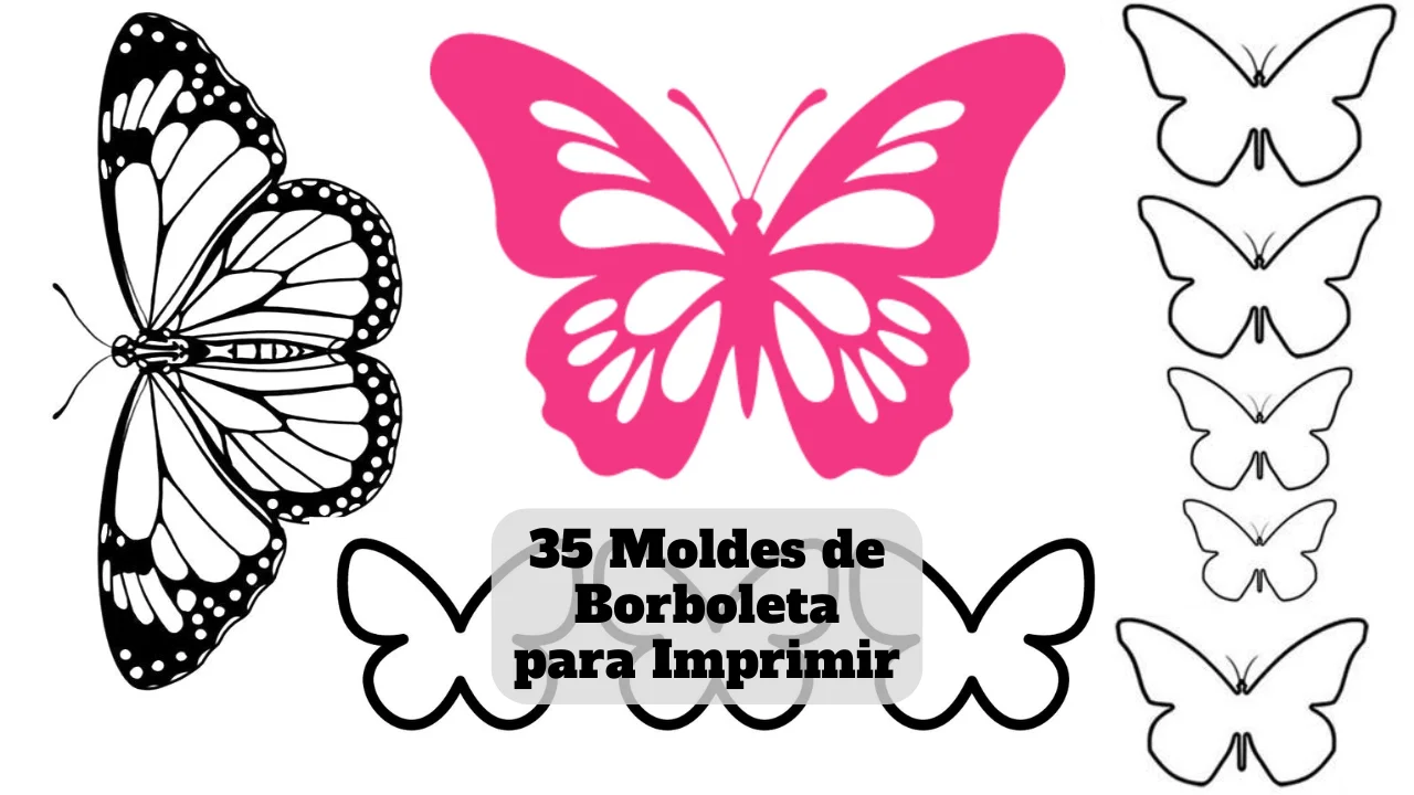 molde de borboleta para imprimir