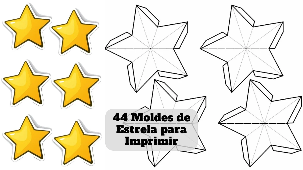 molde de estrela para imprimir