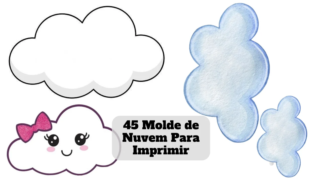molde de nuvem para imprimir