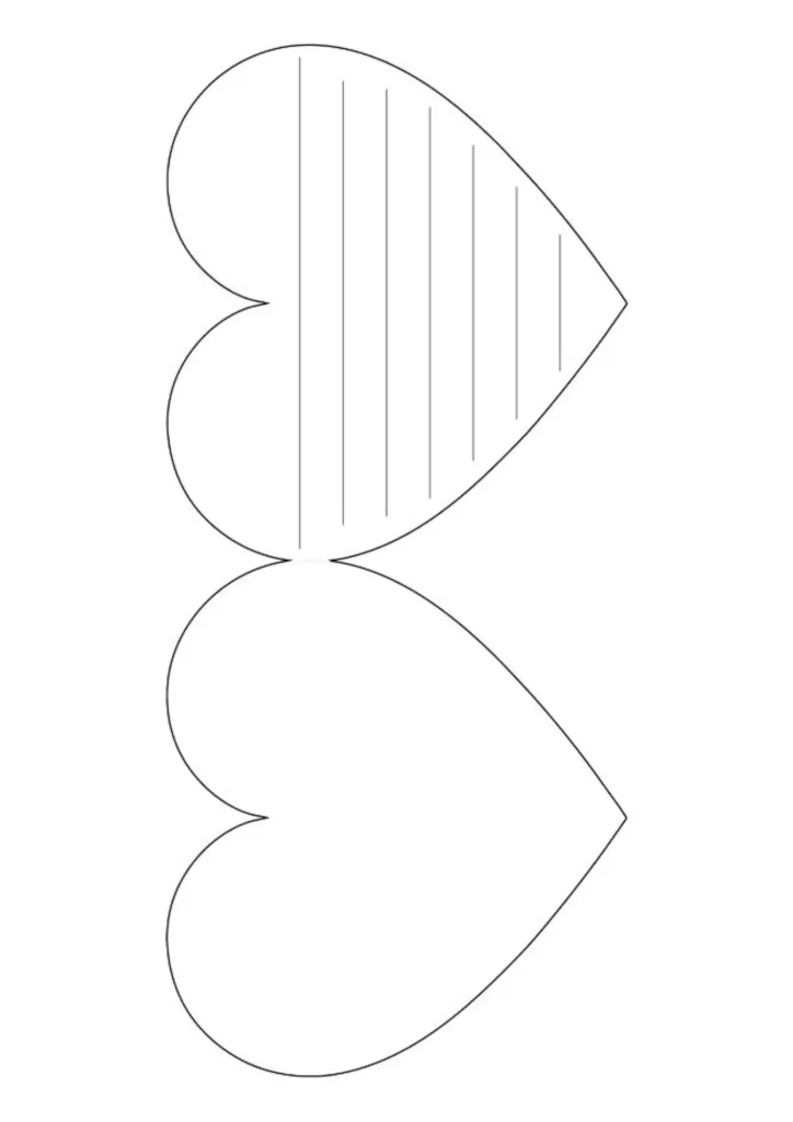 moldes de coração para imprimir